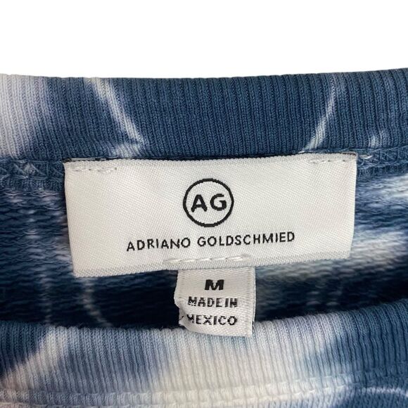AG Adriano Goldschmied Sweatshirt Men M Blue White Elba Crew Preppy Pullover NEW - Picture 3 of 10